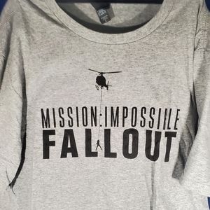 Adult Large New Mission: Impossible Short Sleeve Grey T-Shirt